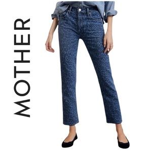 MOTHER The Tomcat Ankle Women's Jeans Sinister Leopard print NWT - FIT like a 26